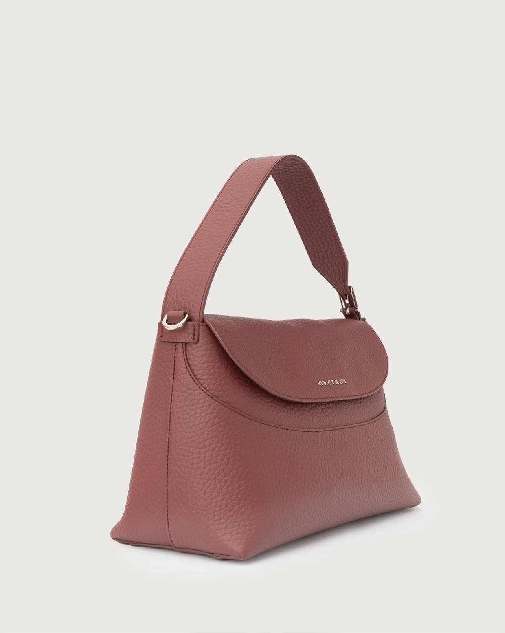 Orciani Borsa a spalla Nana Soft in pelle martellata con tracolla Ultimo giorno