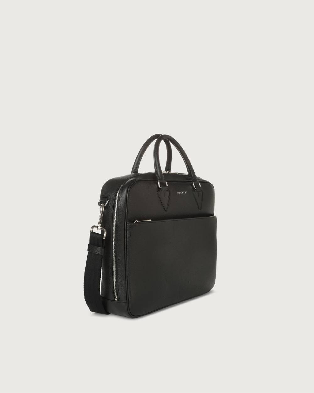 Orciani Borsa a mano Business slim Timeless in pelle palmellata Sconto