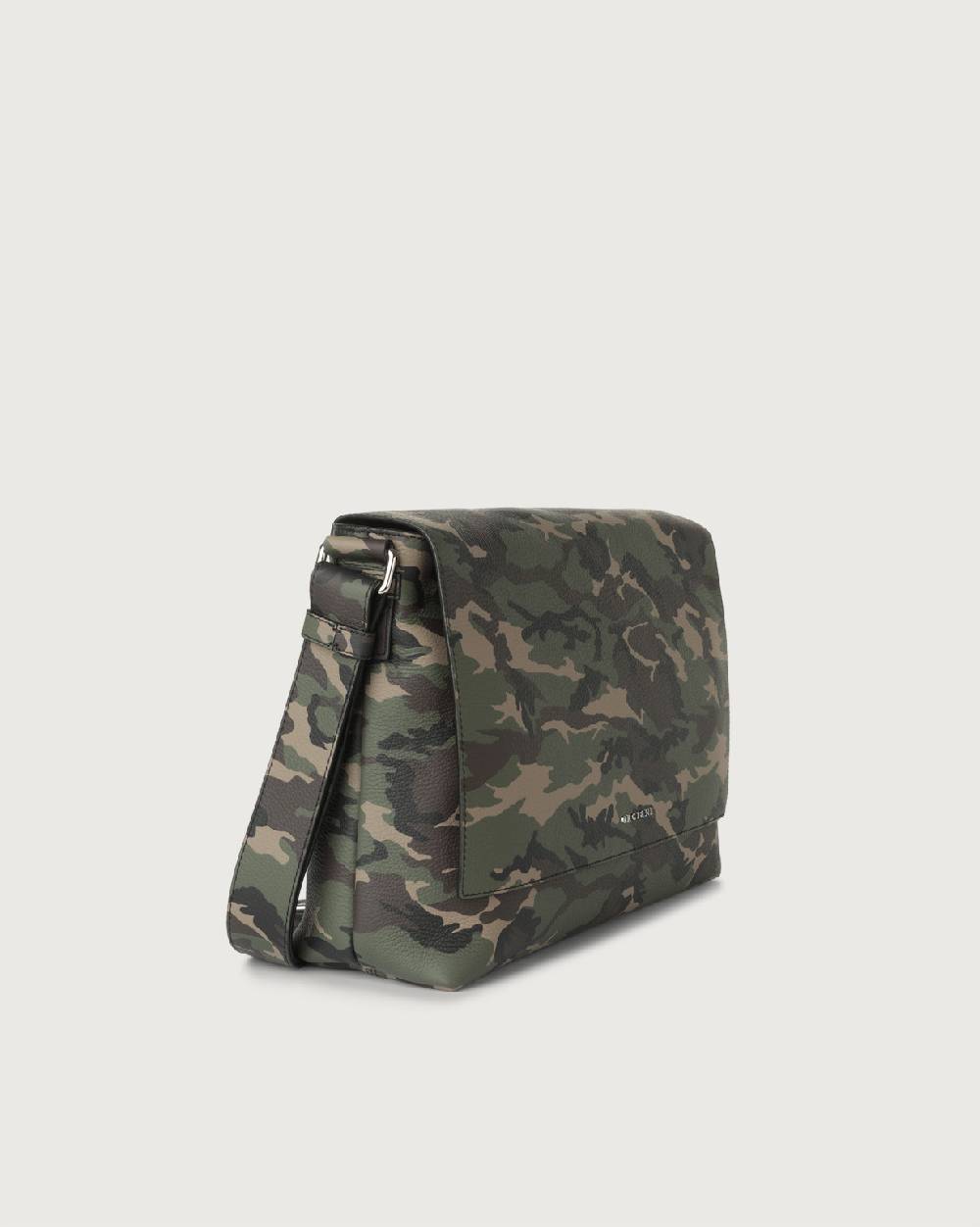 Orciani Borsa messenger Camouflage in pelle In Saldo