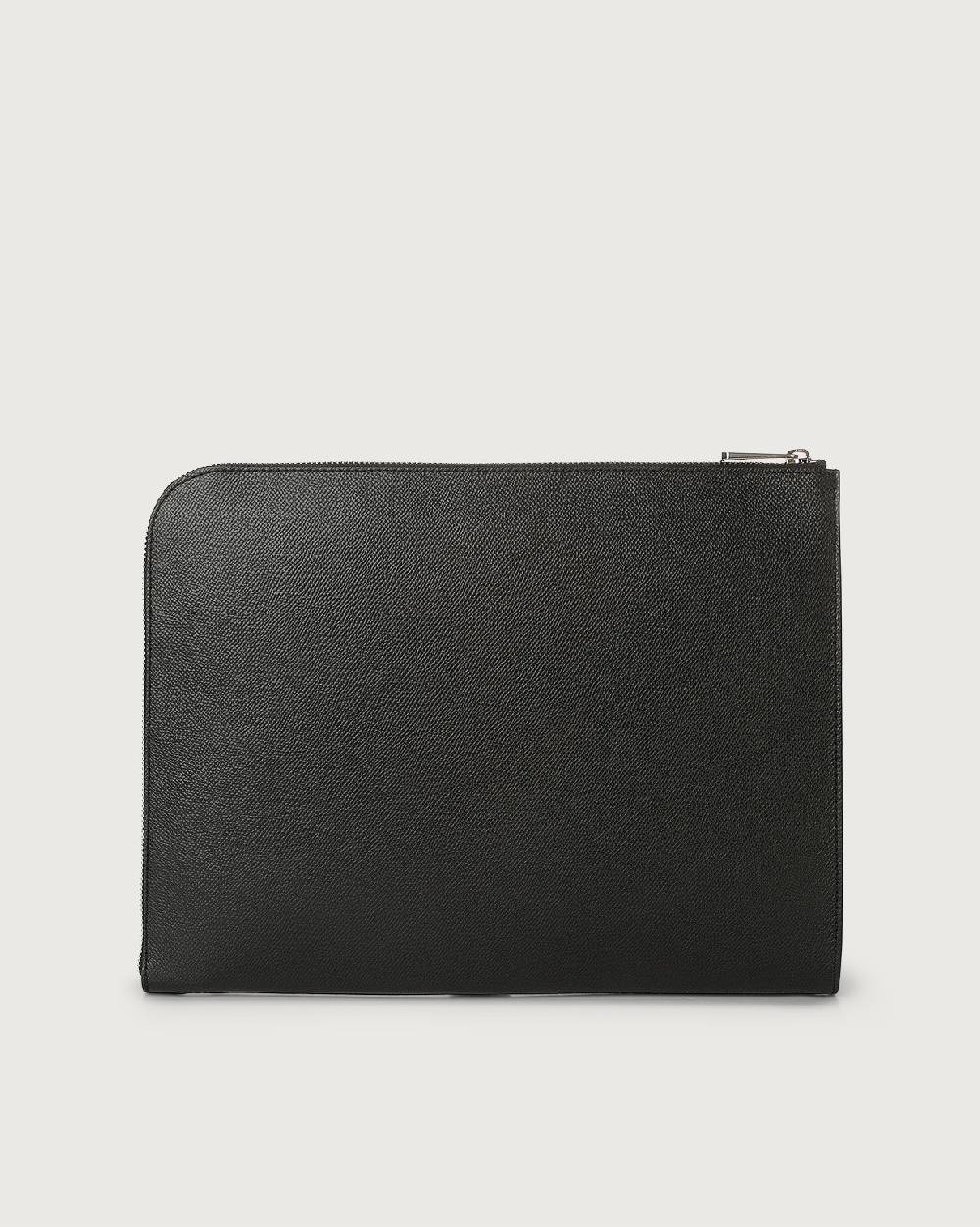 Orciani Pochette slim Timeless in pelle palmellata Moda