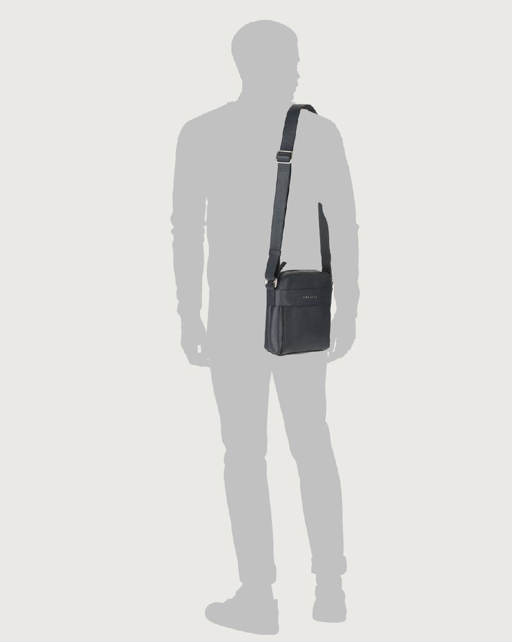 Orciani Borsa messenger piccola Micron in pelle Italy