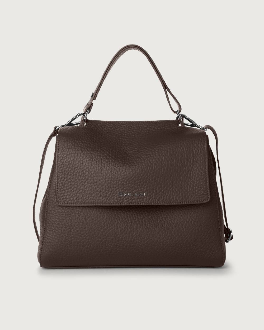 Orciani Borsa Sveva Soft Media a spalla in pelle con tracolla Italia