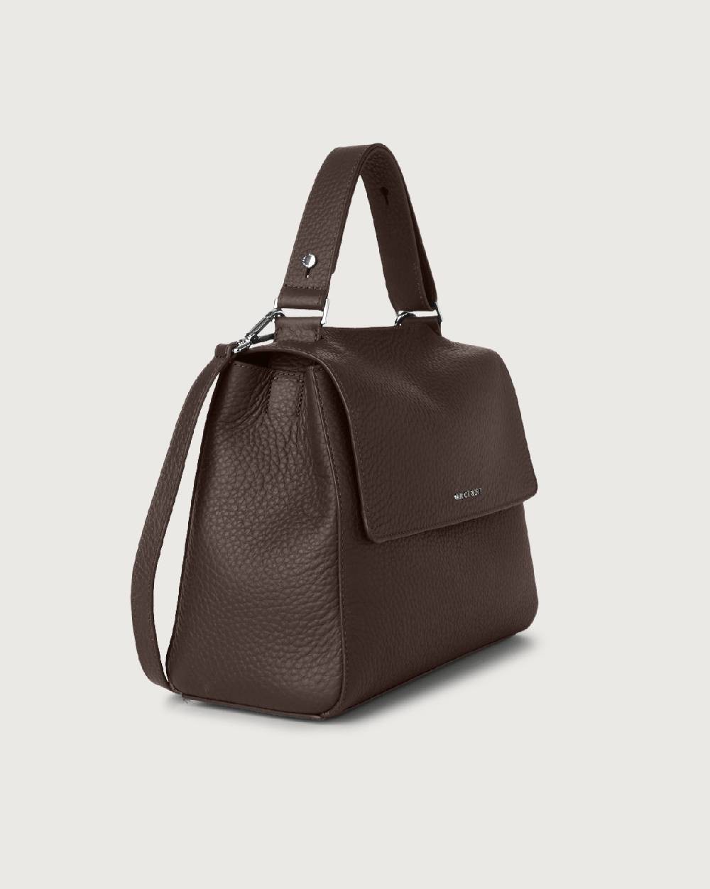 Orciani Borsa Sveva Soft Media a spalla in pelle con tracolla Italia