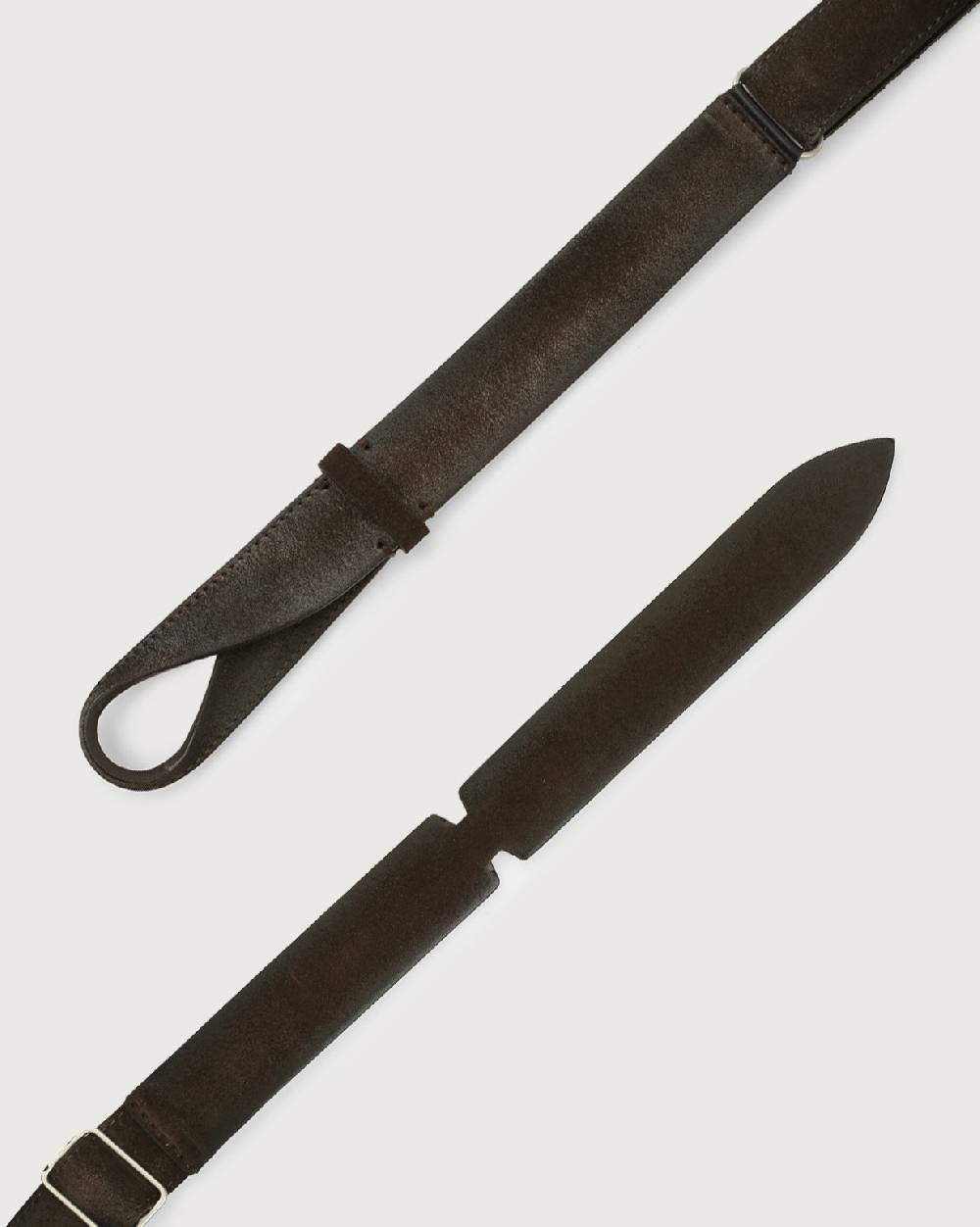 Orciani Cintura Nobuckle Cloudy in suede Spedizione Gratuita