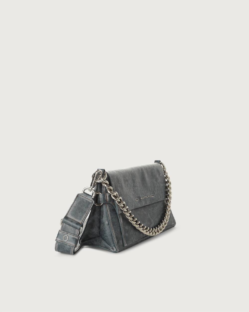 Orciani Borsa a spalla Missy Longuette Delavè in pelle con catena e tracolla Promozione Limitata