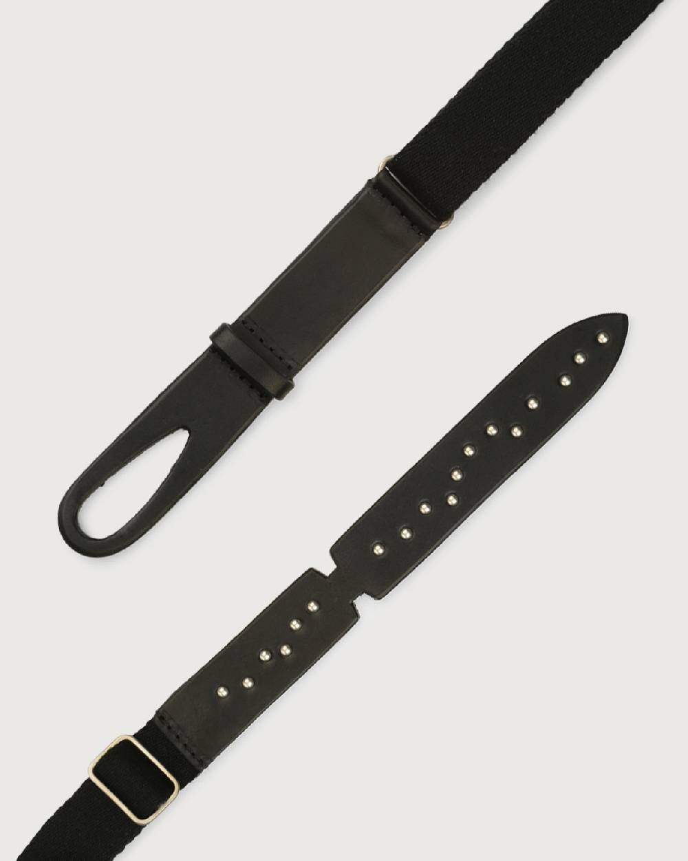 Orciani Cintura Nobuckle Kids Point Metal in cuoio e tessuto Prezzo Ridotto