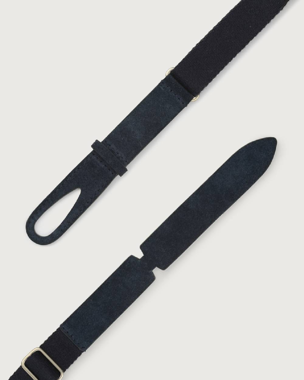 Orciani Cintura Nobuckle Kids Suede in camoscio e tessuto Novità