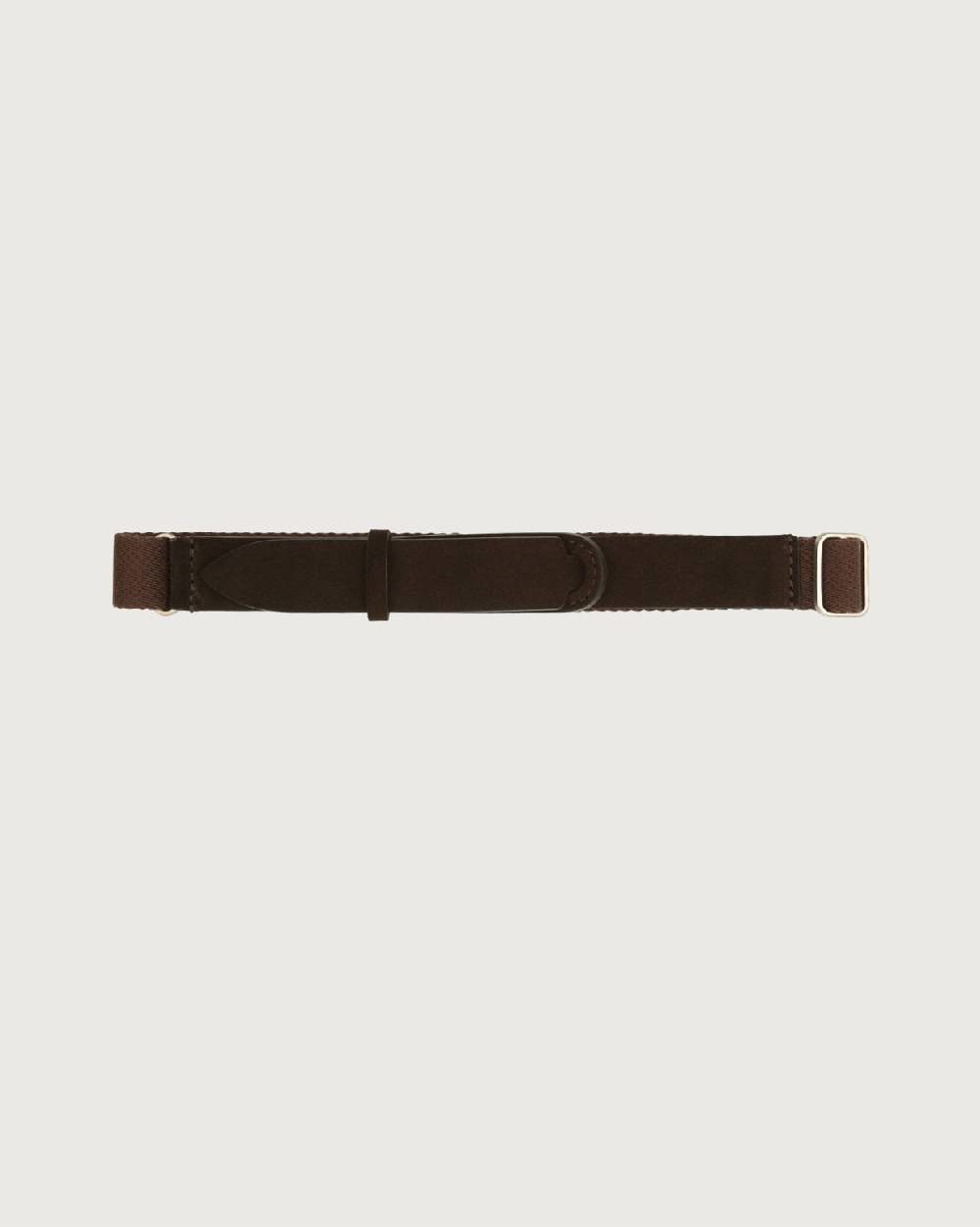Orciani Cintura Nobuckle Kids Suede in camoscio e tessuto Presa