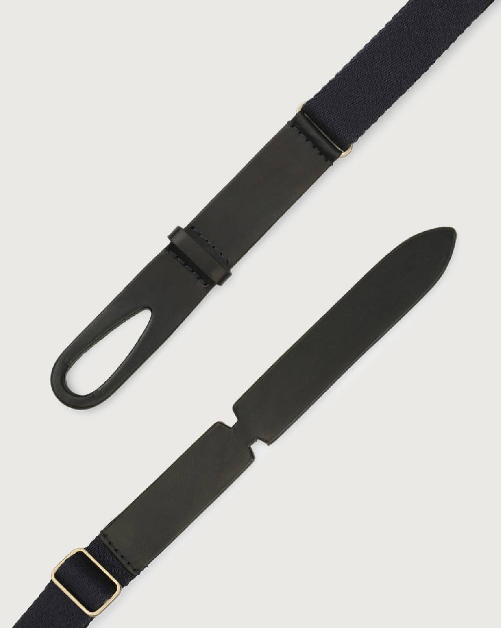 Orciani Cintura Nobuckle Kids Bull in cuoio e tessuto Offerta