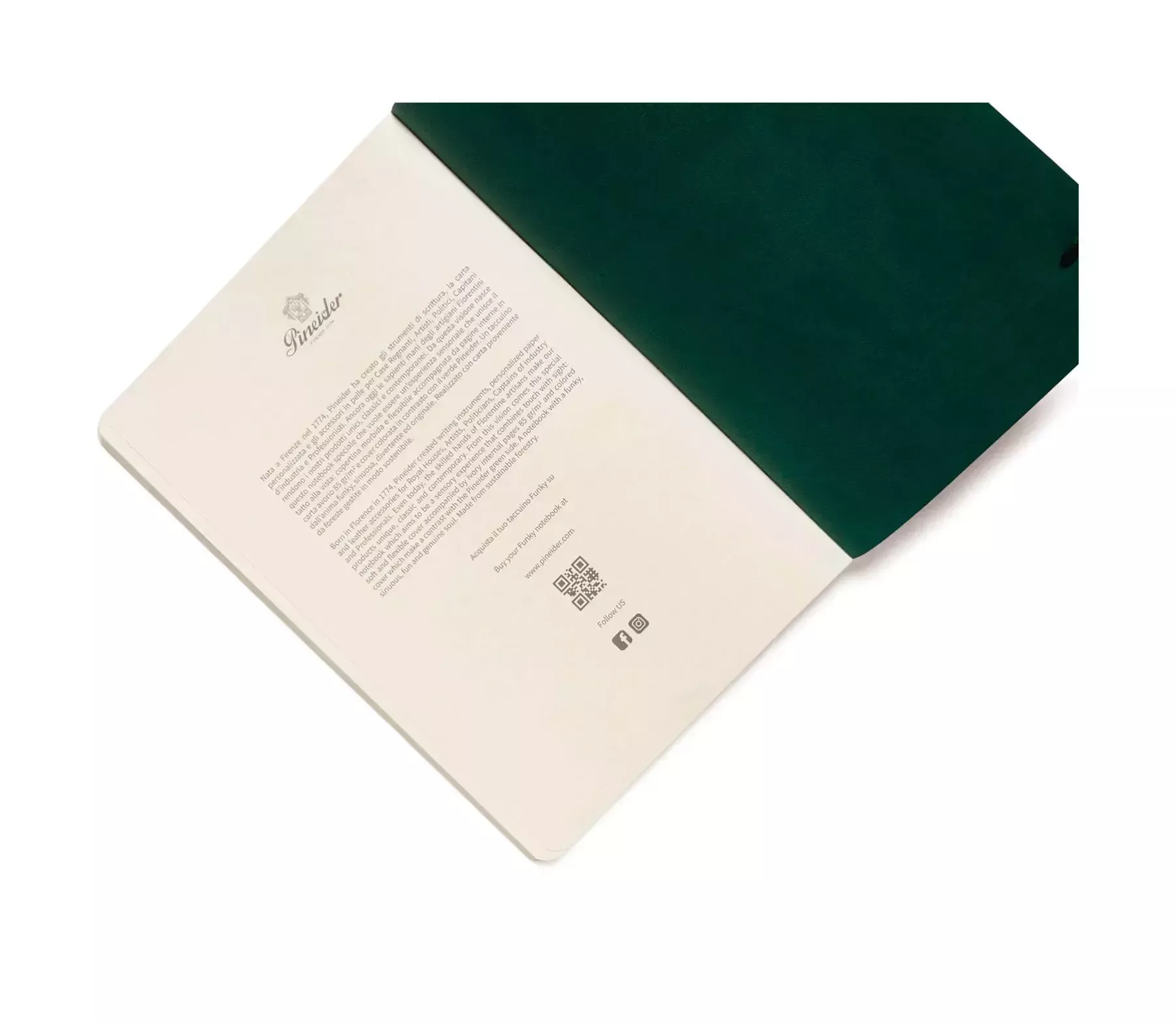 Pineider Notebook Funky Crest Piccolo senza righe Grandi sconti