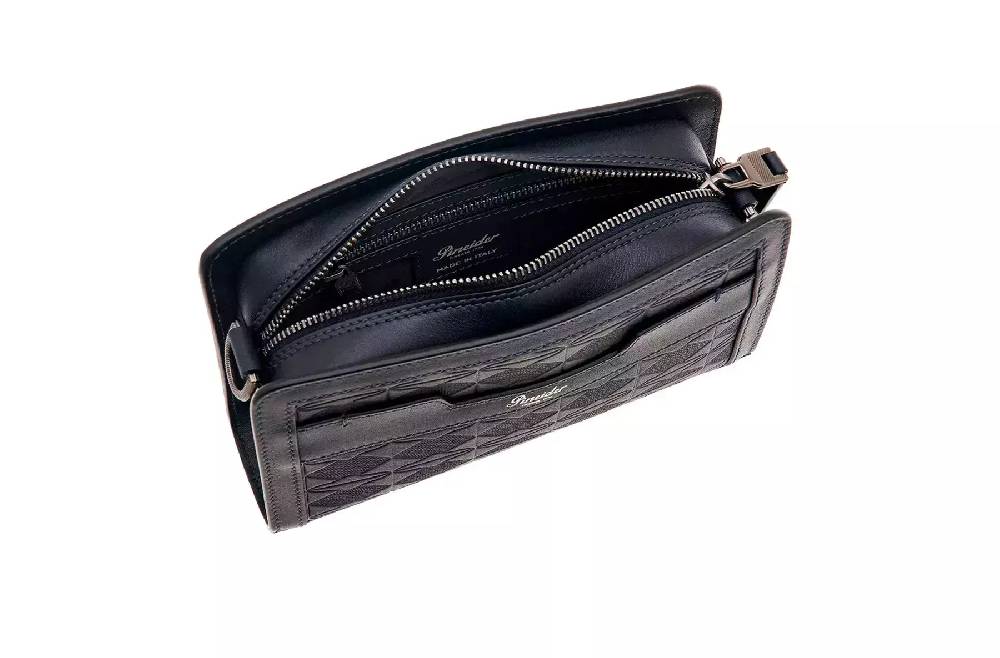 Pineider Odette Crossbody in Embossed Empress Saldi Di Fabbrica