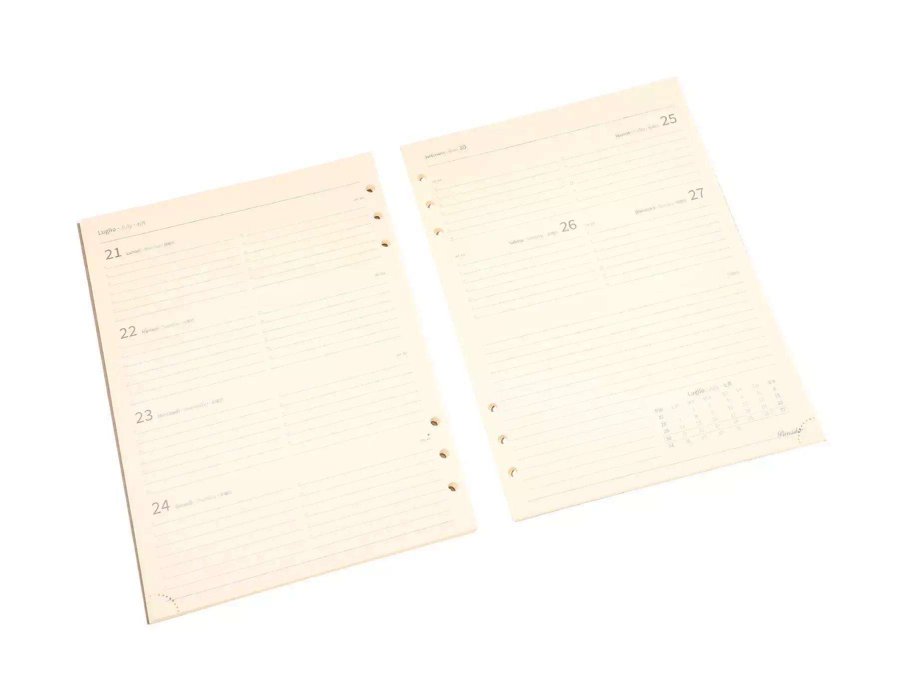 Pineider Agenda Settimanale Milano 2025 in Canvas - 17x24 cm Fino Al -60%