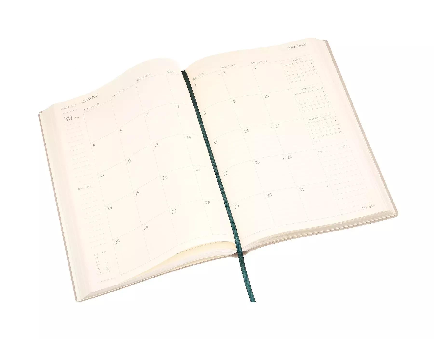 Pineider Agende Giornaliera Milano 2025 - 17x24 cm Affare Del Giorno
