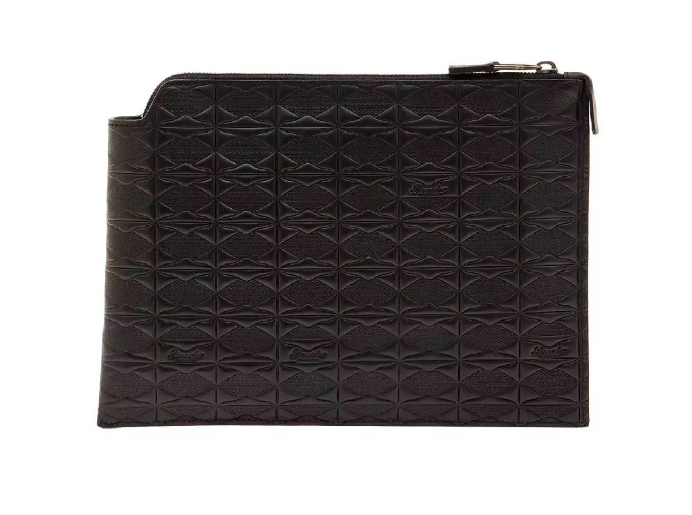 Pineider Pouch Medium in Embossed Empress Prezzo Ridotto