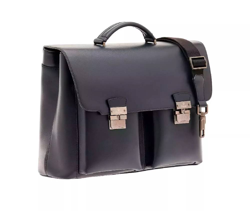 Pineider Double Briefcase in Metro Smooth Qualità Garantita