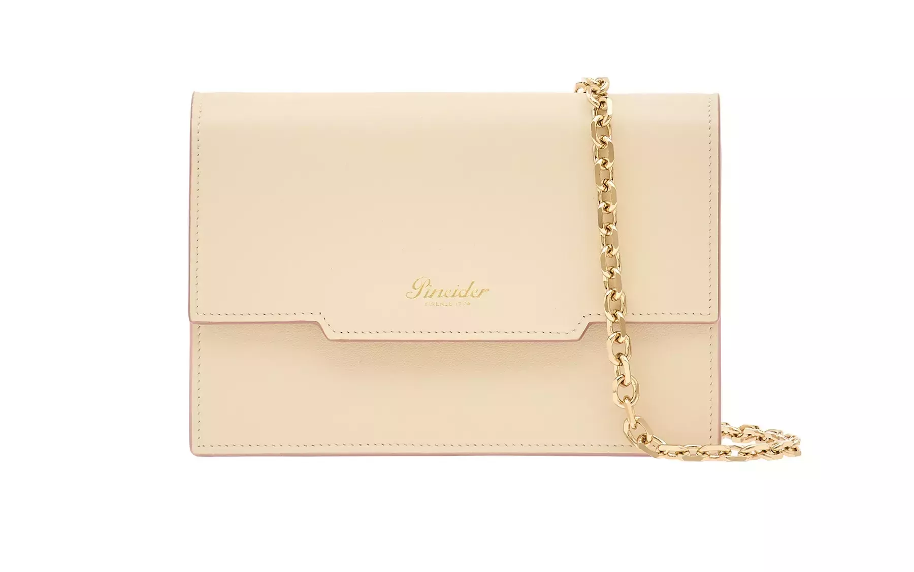 Pineider Flap Shoulder Bag in Metro Smooth In Linea