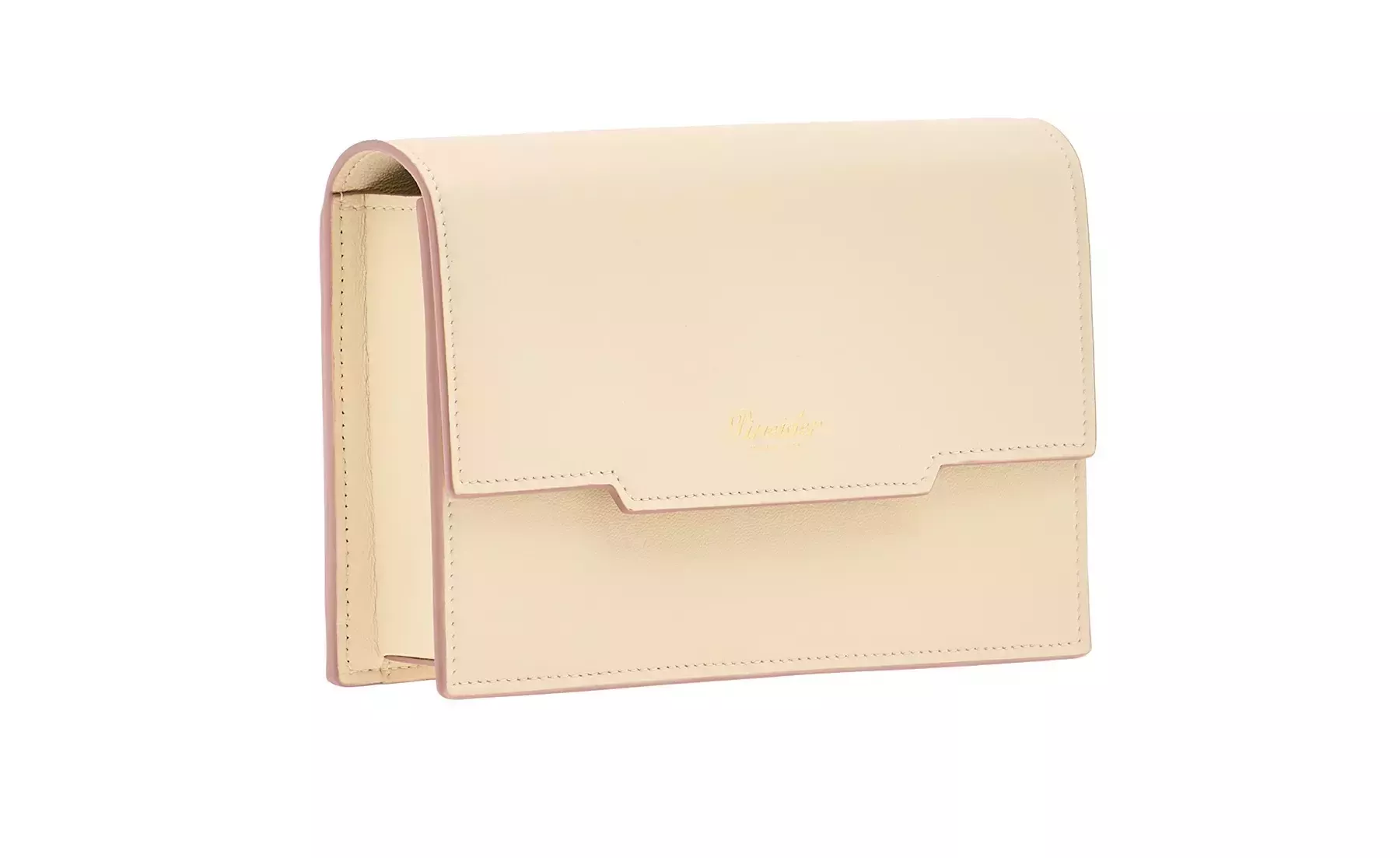 Pineider Flap Shoulder Bag in Metro Smooth In Linea