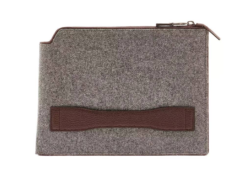 Pineider Pouch Medium in Wool Vendita Economica