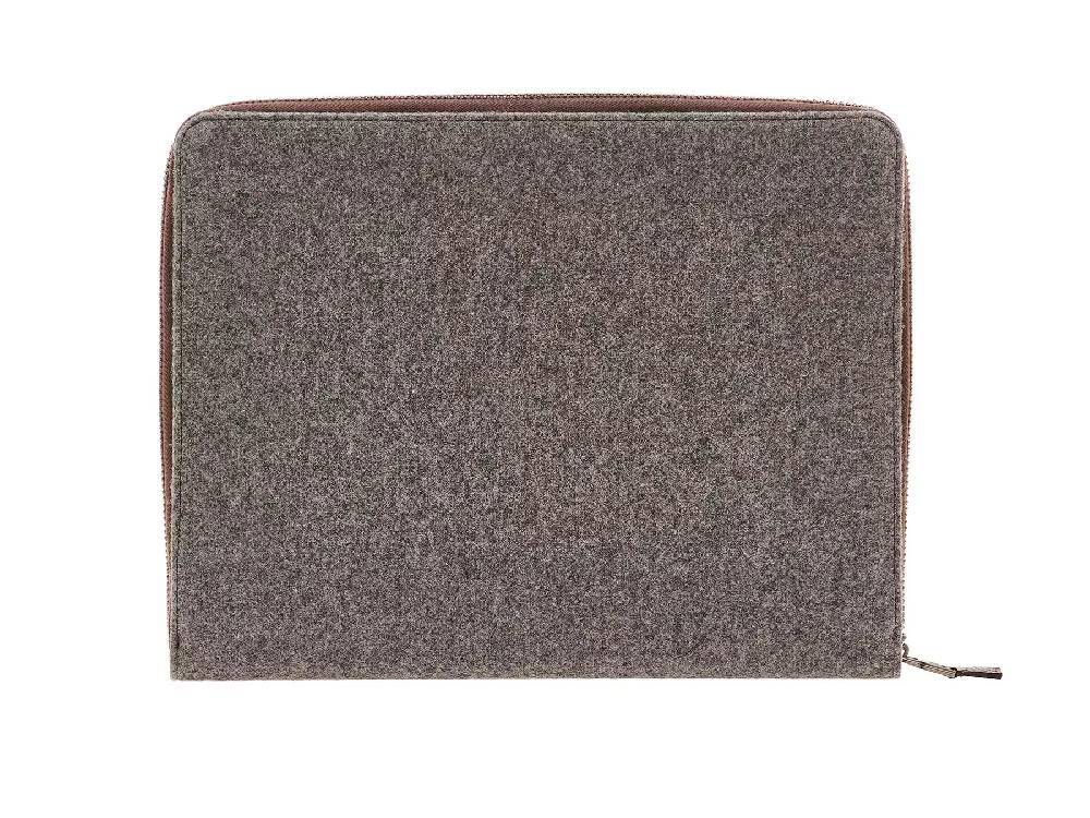 Pineider Porta ipad con zip in Wool Saldi Di Fabbrica