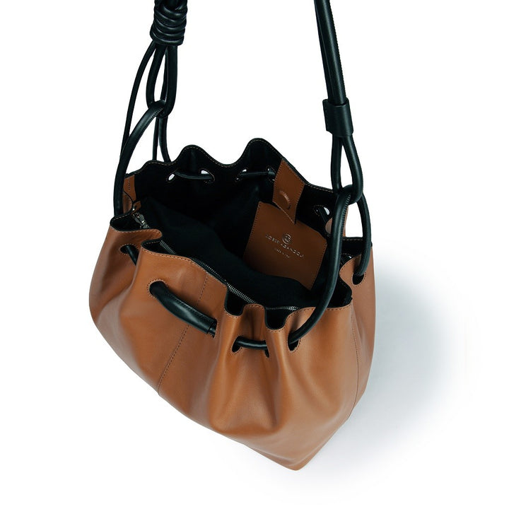 Roberta Gandolfi Gisella Large borsa con doppia portabilità mano o spalla in morbido vitello Consegna Veloce