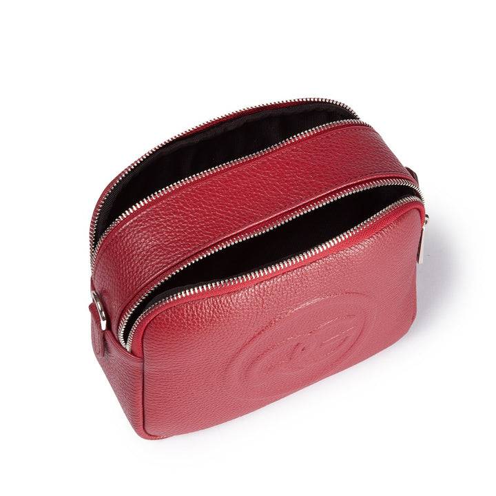 Roberta Gandolfi Roberta Pelle camera e crossbody in pelle con doppio scomparto e tracolla staccabile Vendita Calda