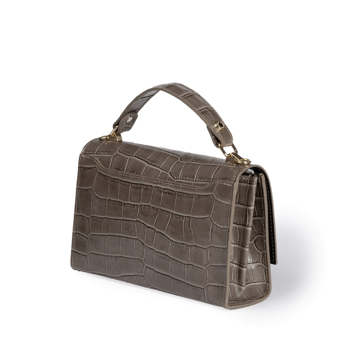 Roberta Gandolfi Nicole cocco compact crossbody borsa in pelle stampa cocco con tramezza interna e tasca esterna con tracolla staccabile e regolabile I Più Venduti