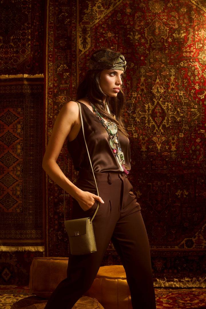 Roberta Gandolfi Elodie minibag and phoneholder in pelle con pratica tasca esterna e tracolla regolabile Moda