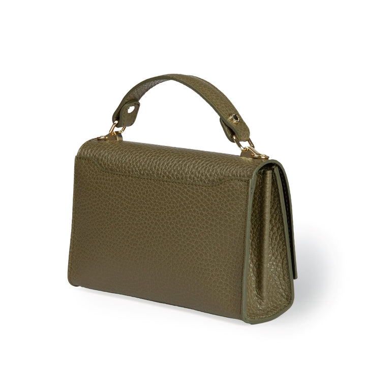 Roberta Gandolfi Elodie compact crossbody borsa in pelle con tramezza interna e tasca esterna con tracolla staccabile e regolabile Italia