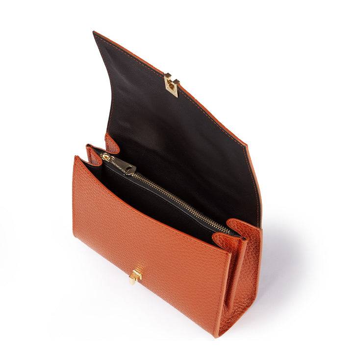 Roberta Gandolfi Elodie compact crossbody borsa in pelle con tramezza interna e tasca esterna con tracolla staccabile e regolabile 2025