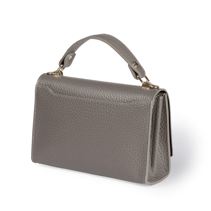 Roberta Gandolfi Elodie compact crossbody borsa in pelle con tramezza interna e tasca esterna con tracolla staccabile e regolabile In Linea