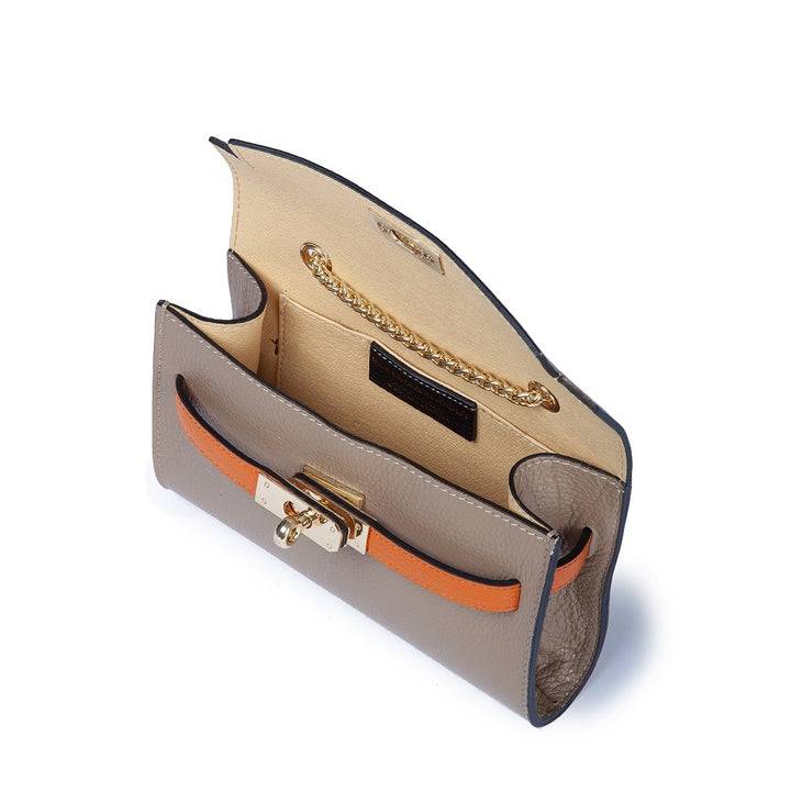 Roberta Gandolfi Chiara tracollina crossbody con chiusura girello e tracolla in catena Qualità