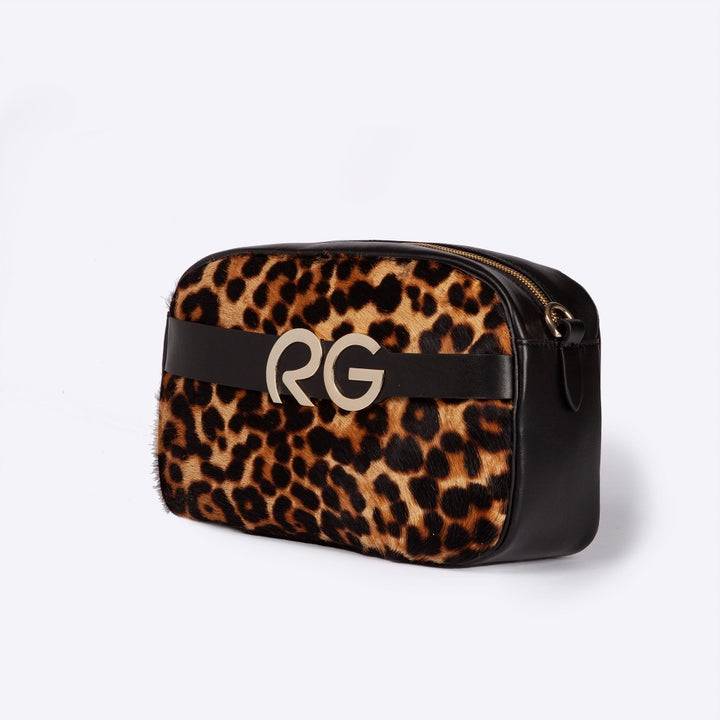 Roberta Gandolfi Dafne pony camera in pelle stampa animalier con tracolla staccabile Fino Al -60%