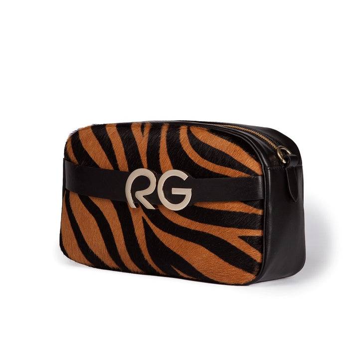 Roberta Gandolfi Dafne pony camera in pelle stampa animalier con tracolla staccabile Shopping Online