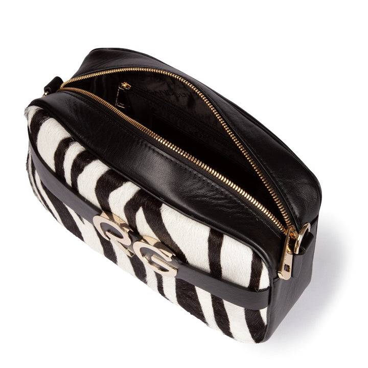 Roberta Gandolfi Dafne pony camera in pelle stampa animalier con tracolla staccabile Affare Del Giorno