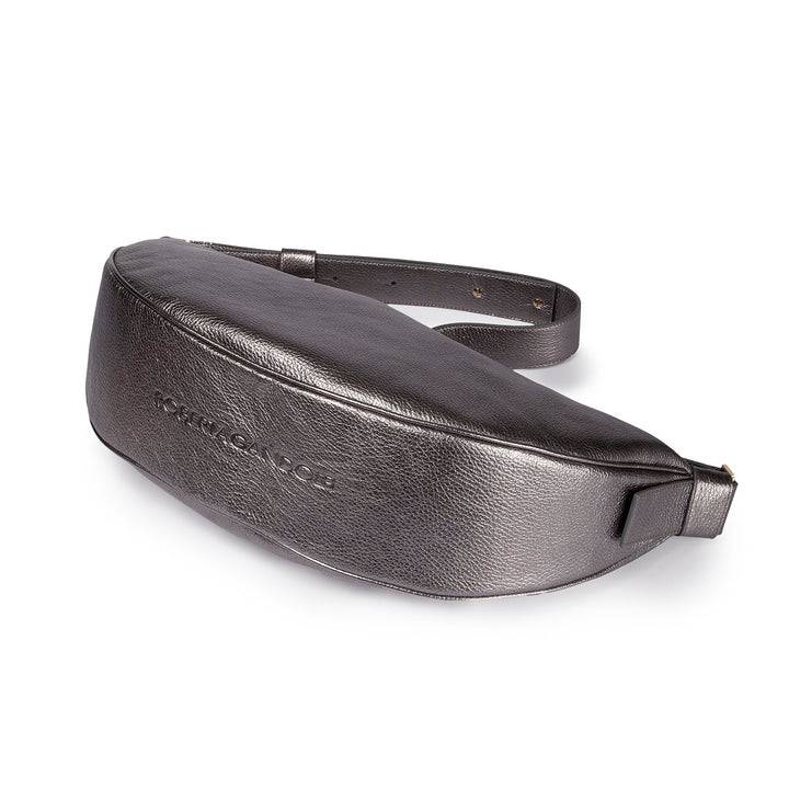 Roberta Gandolfi Micol Banana cross body in vitello martellato metal con tracolla regolabile I Più Venduti
