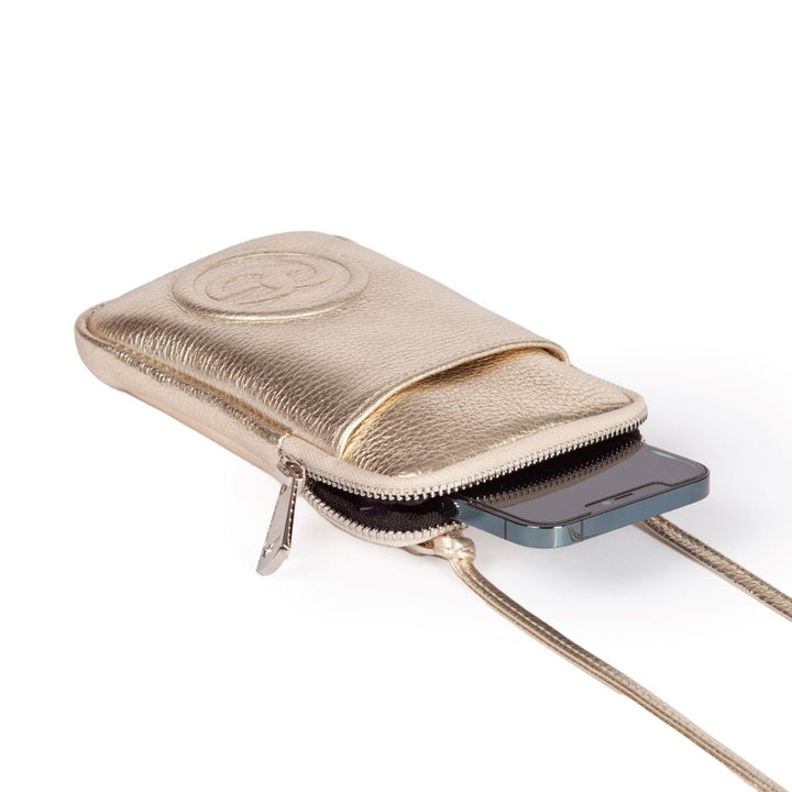 Roberta Gandolfi RG Phone holder in pelle di vitello con tracolla staccabile e regolabile Qualità