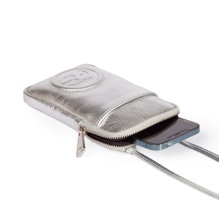 Roberta Gandolfi RG Phone holder in pelle di vitello con tracolla staccabile e regolabile Sottocosto