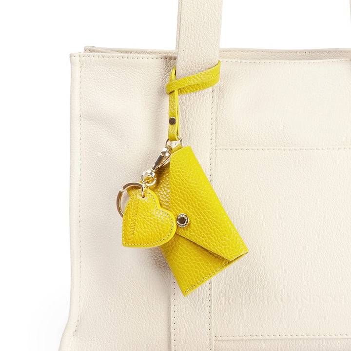 Roberta Gandolfi Tessa shopping in pelle con charms colorato e pratica tasca esterna Negozio
