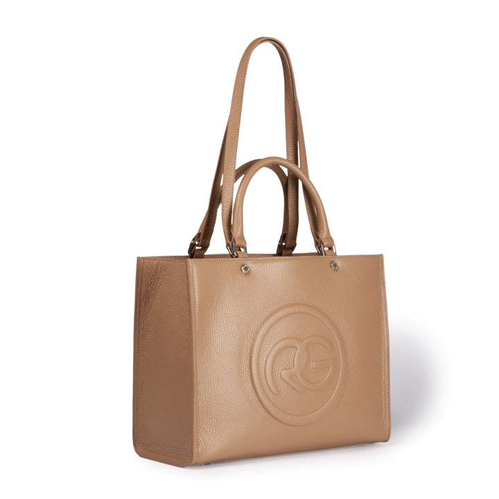 Roberta Gandolfi Roberta Pelle medium Borsa a mano in pelle con doppi spallacci per essere portata a spalla e tramezza Moda