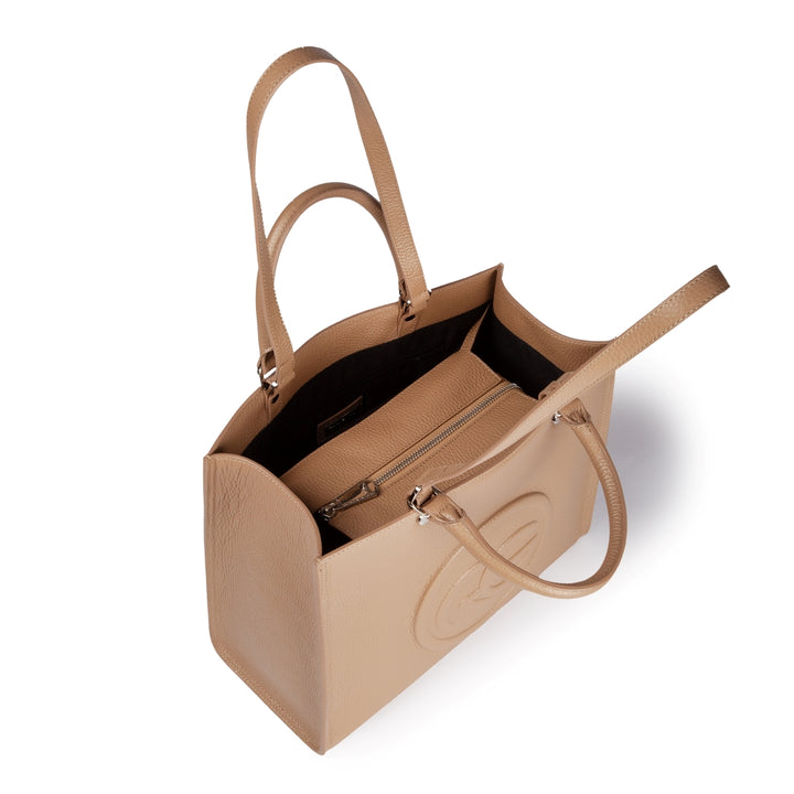 Roberta Gandolfi Roberta Pelle medium Borsa a mano in pelle con doppi spallacci per essere portata a spalla e tramezza Moda