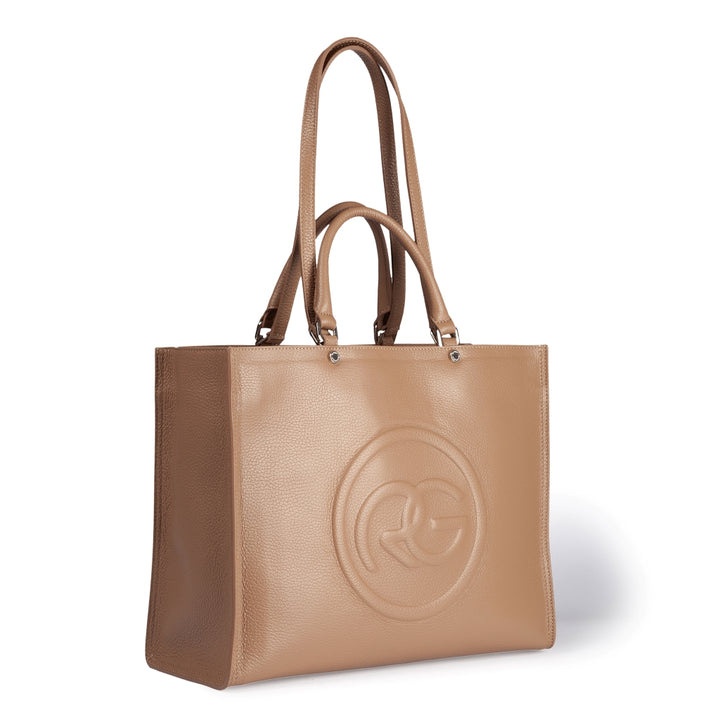 Roberta Gandolfi Roberta Pelle Large Borsa a mano in pelle con doppi spallacci per essere portata a spalla e tramezza Italy