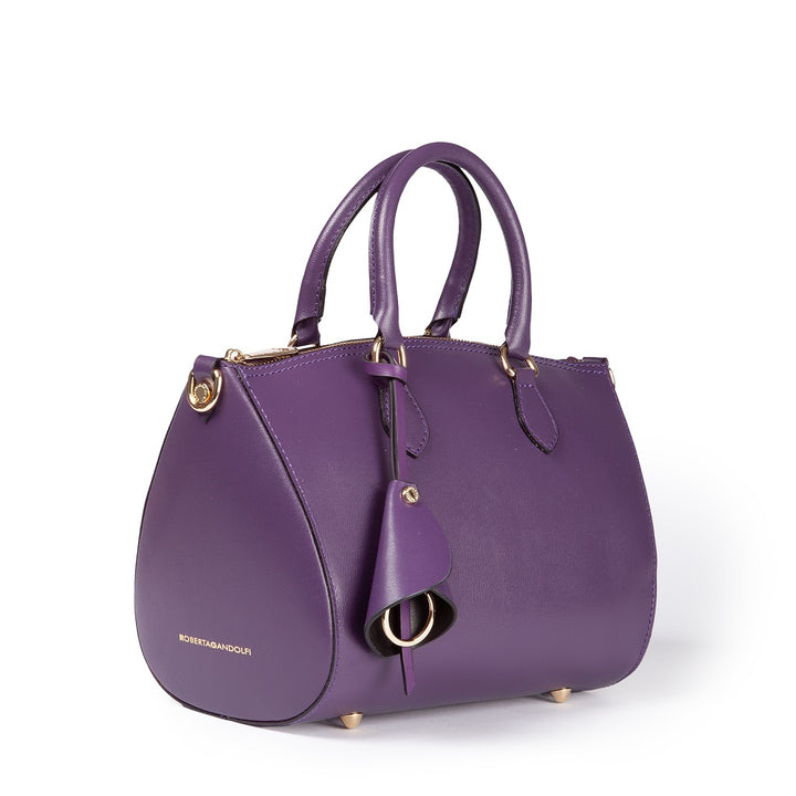 Roberta Gandolfi Nicole bowling in pelle stampa "light saffiano" con tracolla staccabile e regolabile Shopping Online