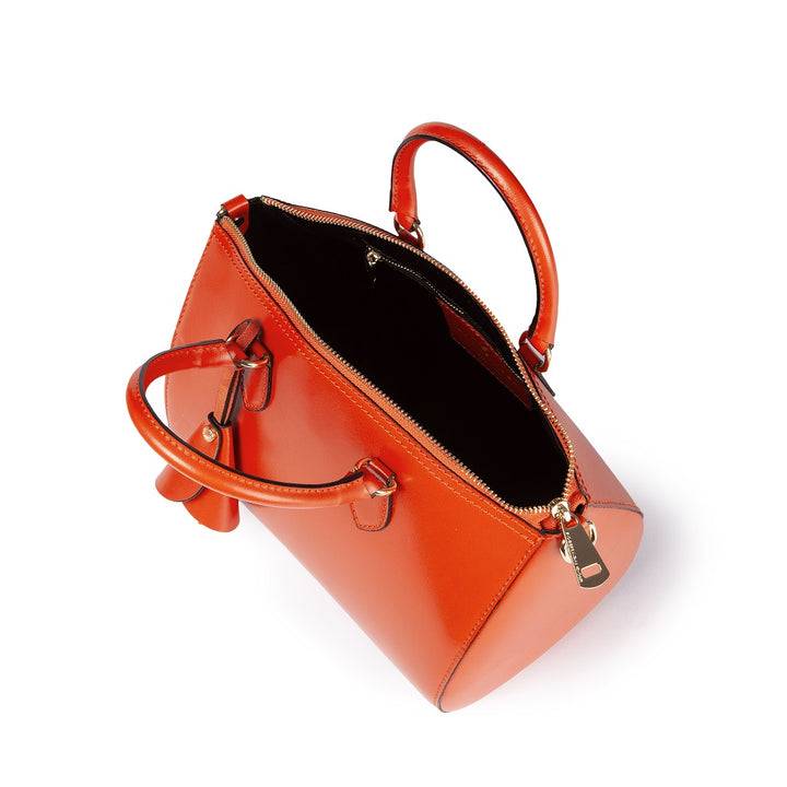 Roberta Gandolfi Nicole bowling in pelle stampa "light saffiano" con tracolla staccabile e regolabile Prezzo Ridotto