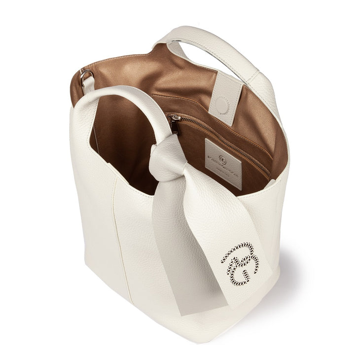 Roberta Gandolfi Maia handbag borsa a mano in pelle martellata e tracolla staccabile 2025