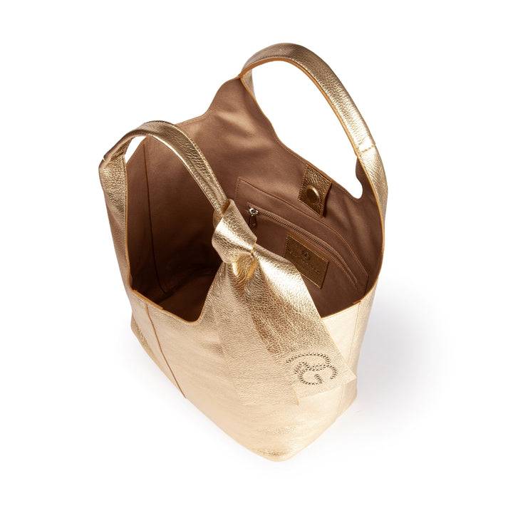 Roberta Gandolfi Maia Tote borsa hobo in pelle martellata Acquista Ora