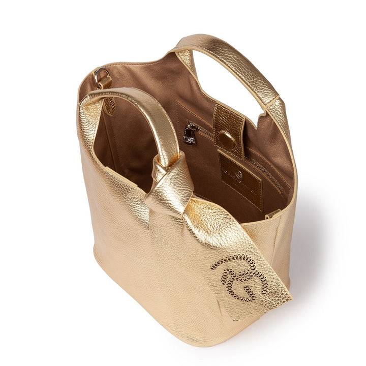 Roberta Gandolfi Maia handbag borsa a mano in pelle martellata e tracolla staccabile Shopping Online