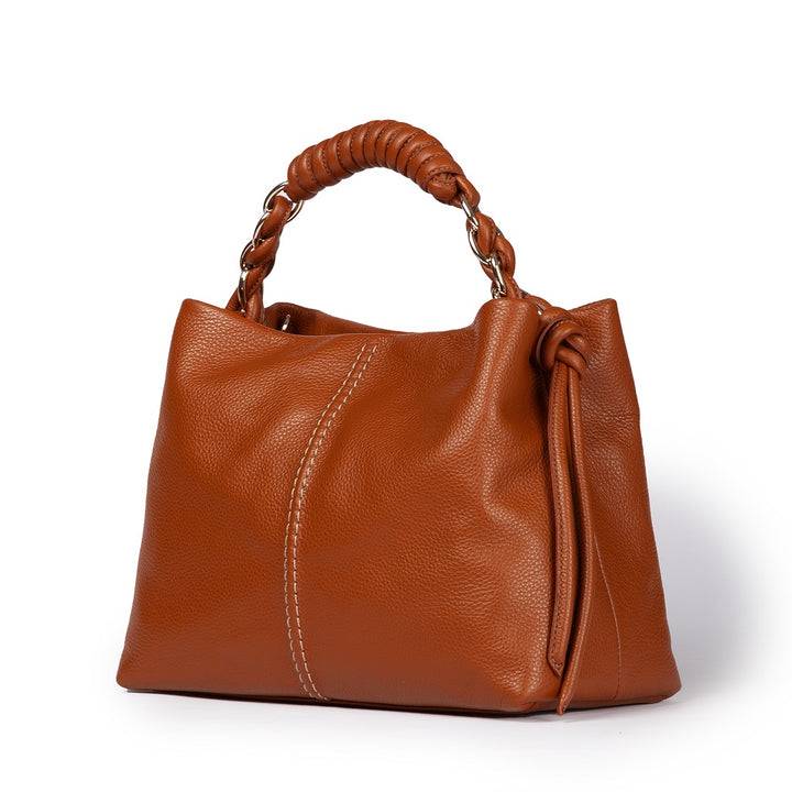 Roberta Gandolfi Amina small borsa a mano in pelle con manico tubolare fasciato e tracolla staccabile Sconto