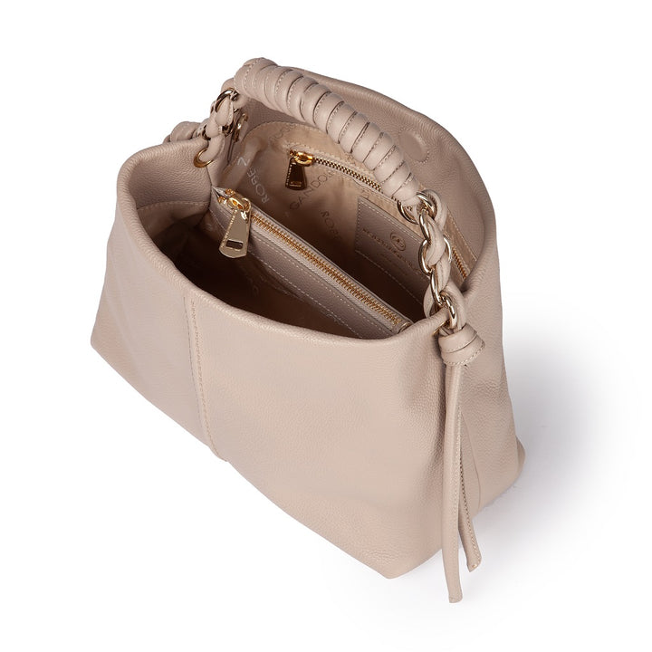 Roberta Gandolfi Amina small borsa a mano in pelle con manico tubolare fasciato e tracolla staccabile Offerta