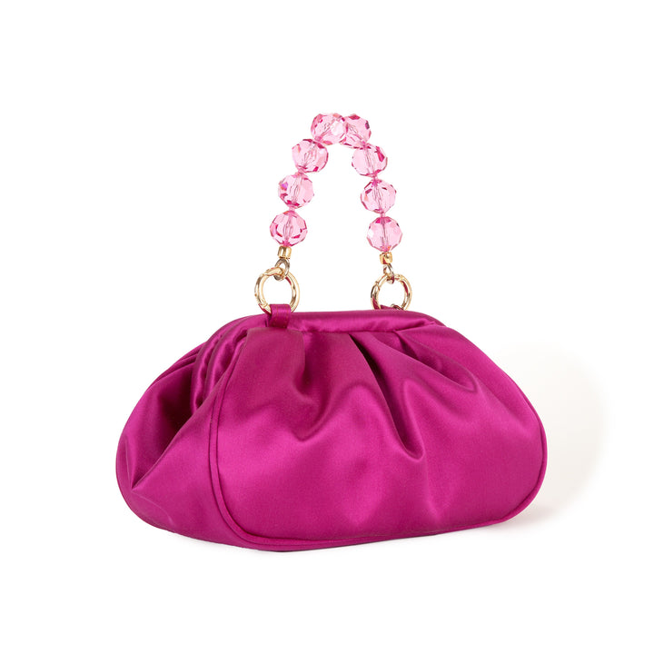 Roberta Gandolfi Sirenetta Puffy mini bag in raso di seta e manico gioiello Shopping Online
