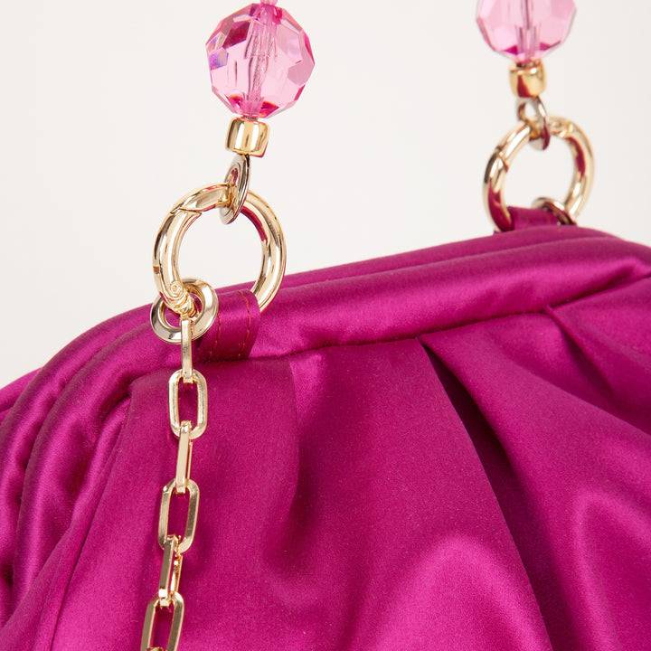 Roberta Gandolfi Sirenetta Puffy mini bag in raso di seta e manico gioiello Shopping Online